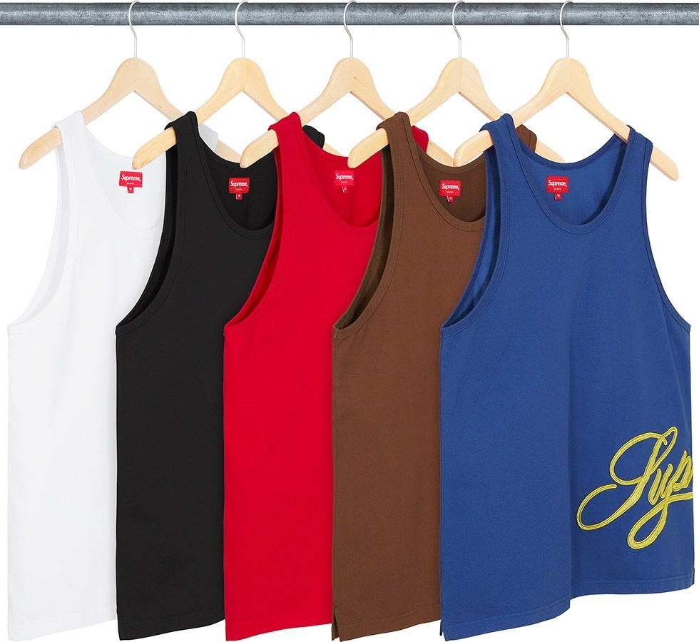 Mesh Script Tank Top